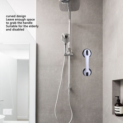 2pcs Shower Handle Curved Design Double Lock Security Toolless Installation Plastic Shower Support Bar for V1294-YM0523-3114220041111