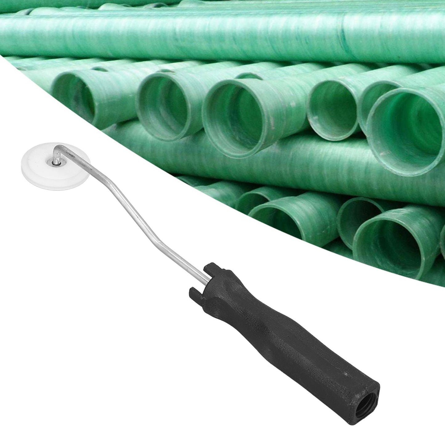 Fiberglass Roller Tool Fiberglass Laminating Roller with Ergonomic Handle for Bathtub Shower Boat Repair DIY V1294-YM0523-3114220042111