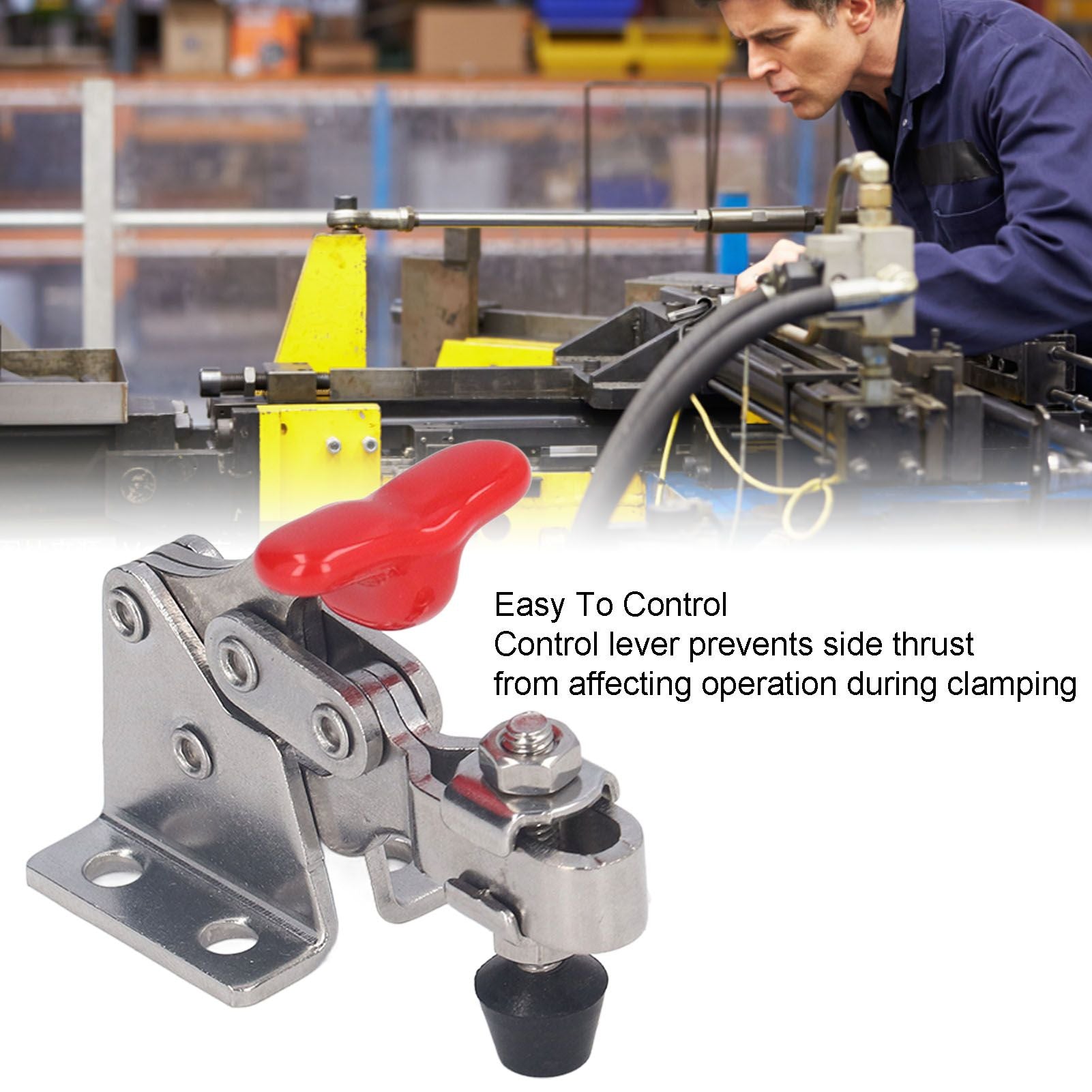 Quick Release Vertical Toggle Clamp 150lb Holding Capacity Woodworking Fixture for Home Decoration V1294-YM0523-3114220042911