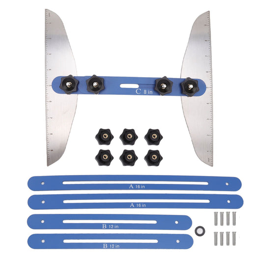 Stair Treads Gauge Stainless Steel 8in 12in 16in Corrosion Resistant High Accuracy Easy Operation Stair V1294-YM0523-3114220043711
