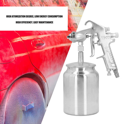 G1/4 Air Painter High Atomization Siphon Feed Pneumatic Paint Sprayer 1000ml Large Capacity Air Spray Painter V1294-YM0523-3114220044011