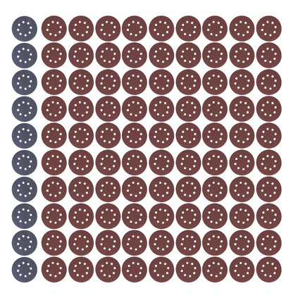 100PCS 5in Round Sanding Disc Include 80 180 240 320 400 800 1000 1500 2000 3000 Grit Round Sandpaper for V1294-YM0523-3114220044111