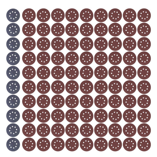 100PCS 5in Round Sanding Disc Include 80 180 240 320 400 800 1000 1500 2000 3000 Grit Round Sandpaper for V1294-YM0523-3114220044111