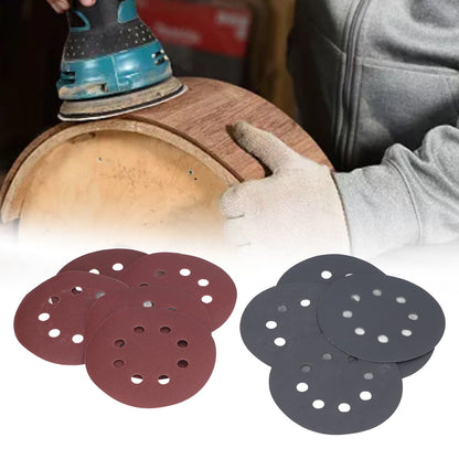 100PCS 5in Round Sanding Disc Include 80 180 240 320 400 800 1000 1500 2000 3000 Grit Round Sandpaper for V1294-YM0523-3114220044111