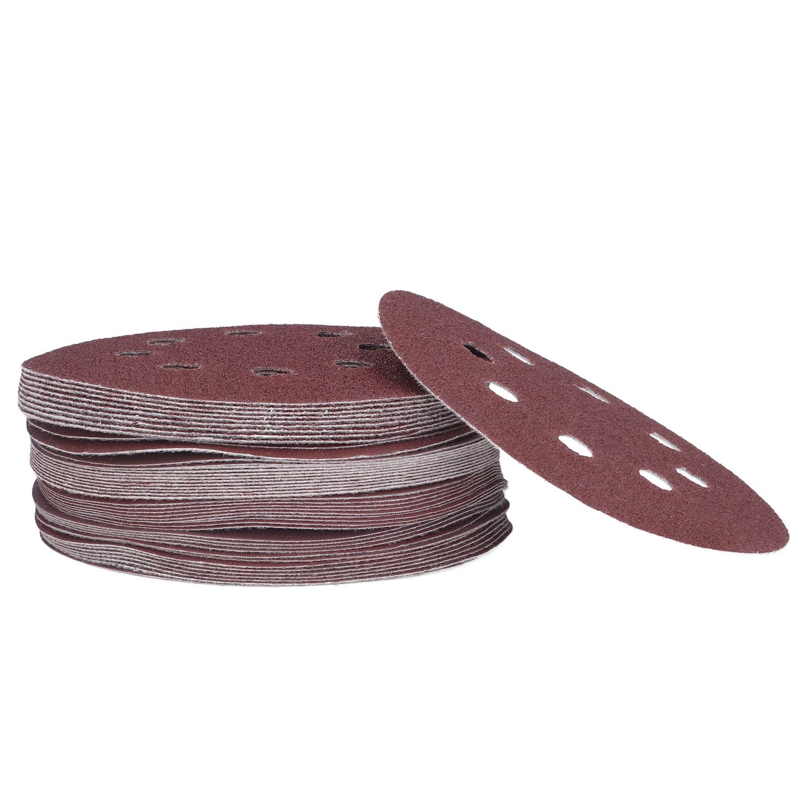 100PCS 5in Round Sanding Disc Include 80 180 240 320 400 800 1000 1500 2000 3000 Grit Round Sandpaper for V1294-YM0523-3114220044111