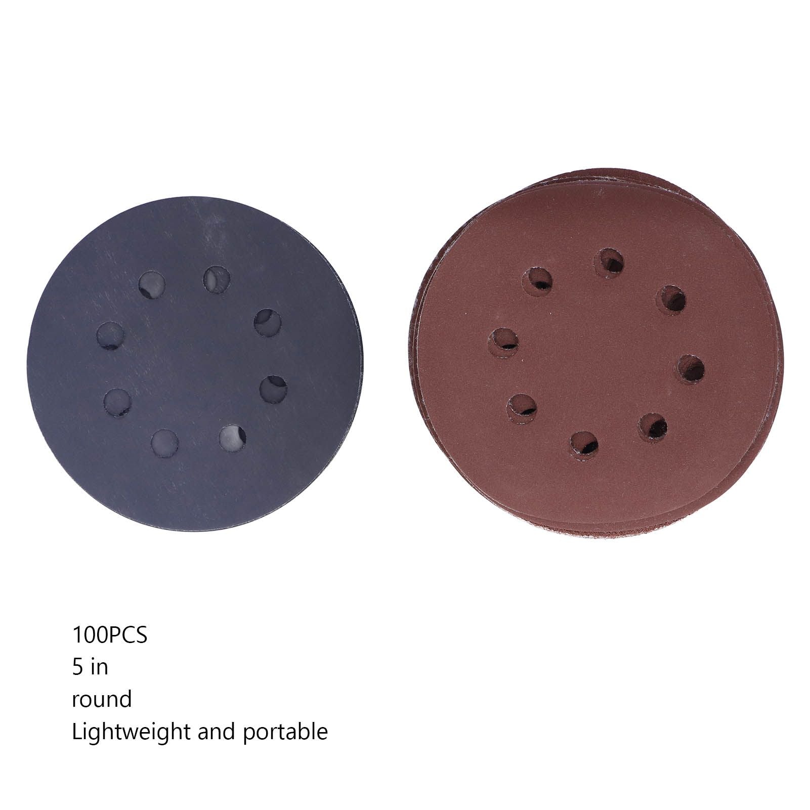 100PCS 5in Round Sanding Disc Include 80 180 240 320 400 800 1000 1500 2000 3000 Grit Round Sandpaper for V1294-YM0523-3114220044111