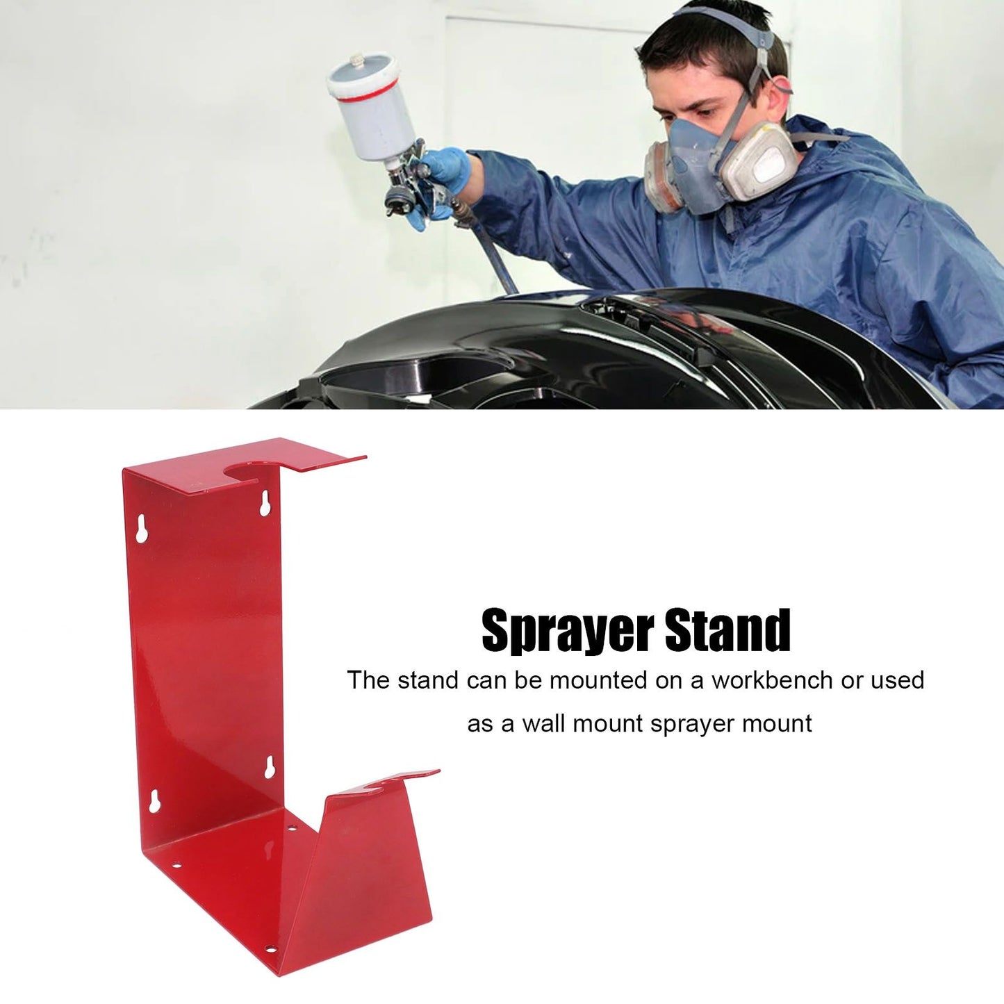 Paint Sprayer Holder Replacement Metal Steel Air Paint Spray Tool Fixing Stand Bracket V1294-YM0523-3114220044211