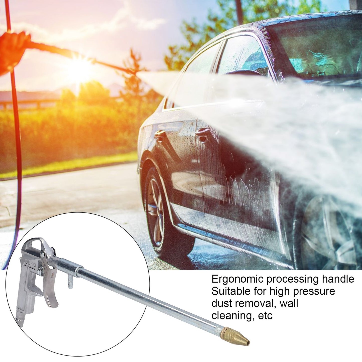 Air Blow Gun Dust Blow Gun Pneumatic Dust Blowing Gun Straight End Extendable Rod for Engine Car Wall V1294-YM0523-3114220044311