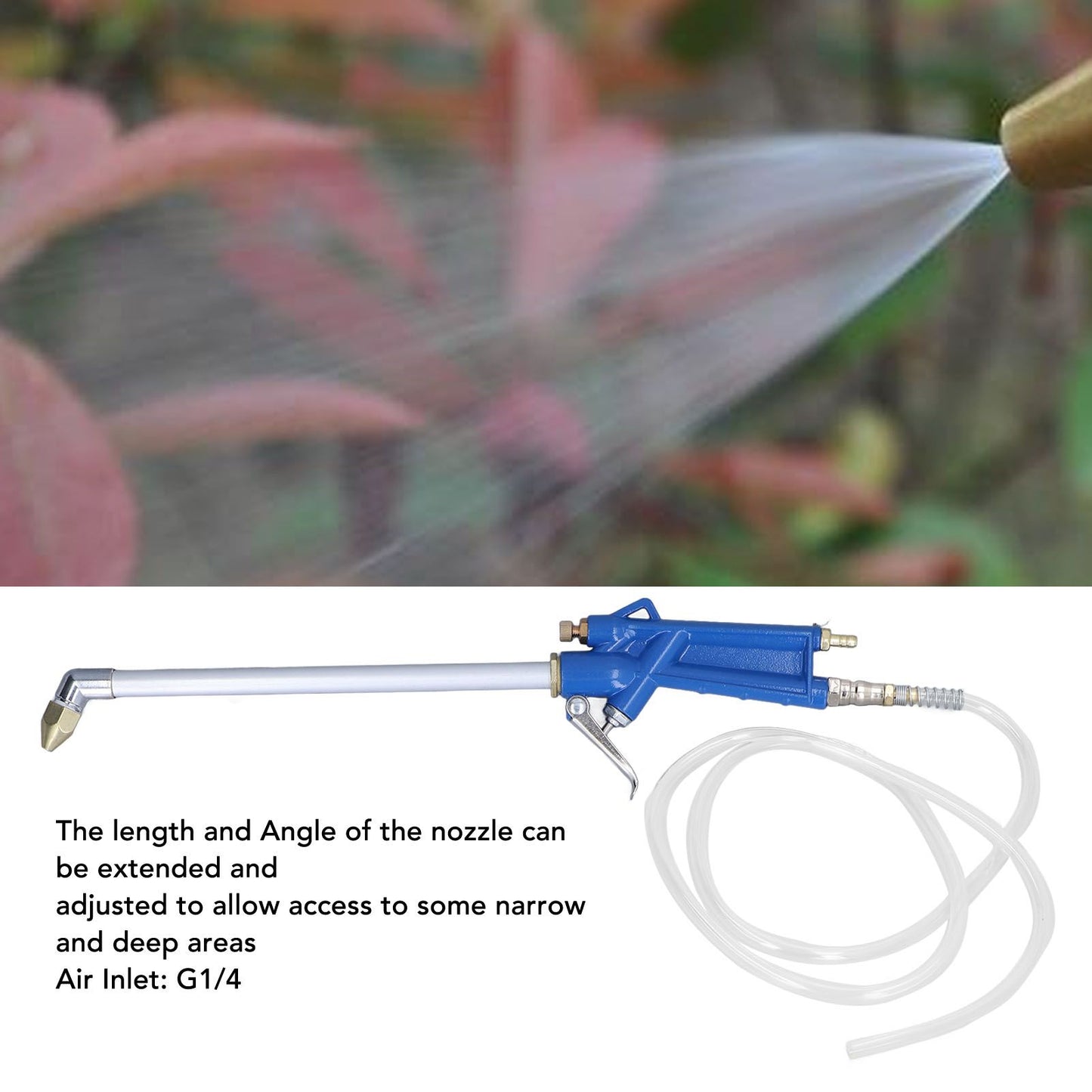 G1/4 Air Blow Sprayer High Pressure Elbow Dust Blow Sprayer Pneumatic Dust Blowing Cleaning Tool V1294-YM0523-3114220044411
