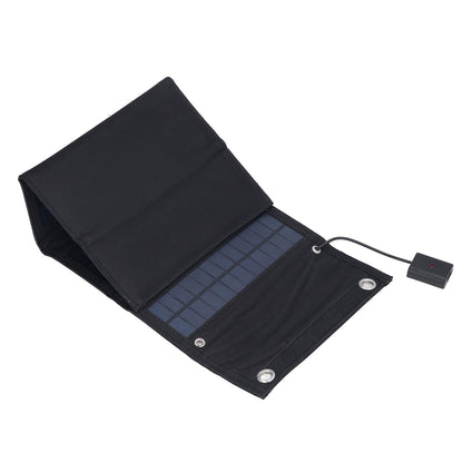 9W Solar Panel Portable Foldable Green Power High Conversion Rate Black Solar Panel Charger for Outdoor Hiking V1294-YM0523-3114220045211