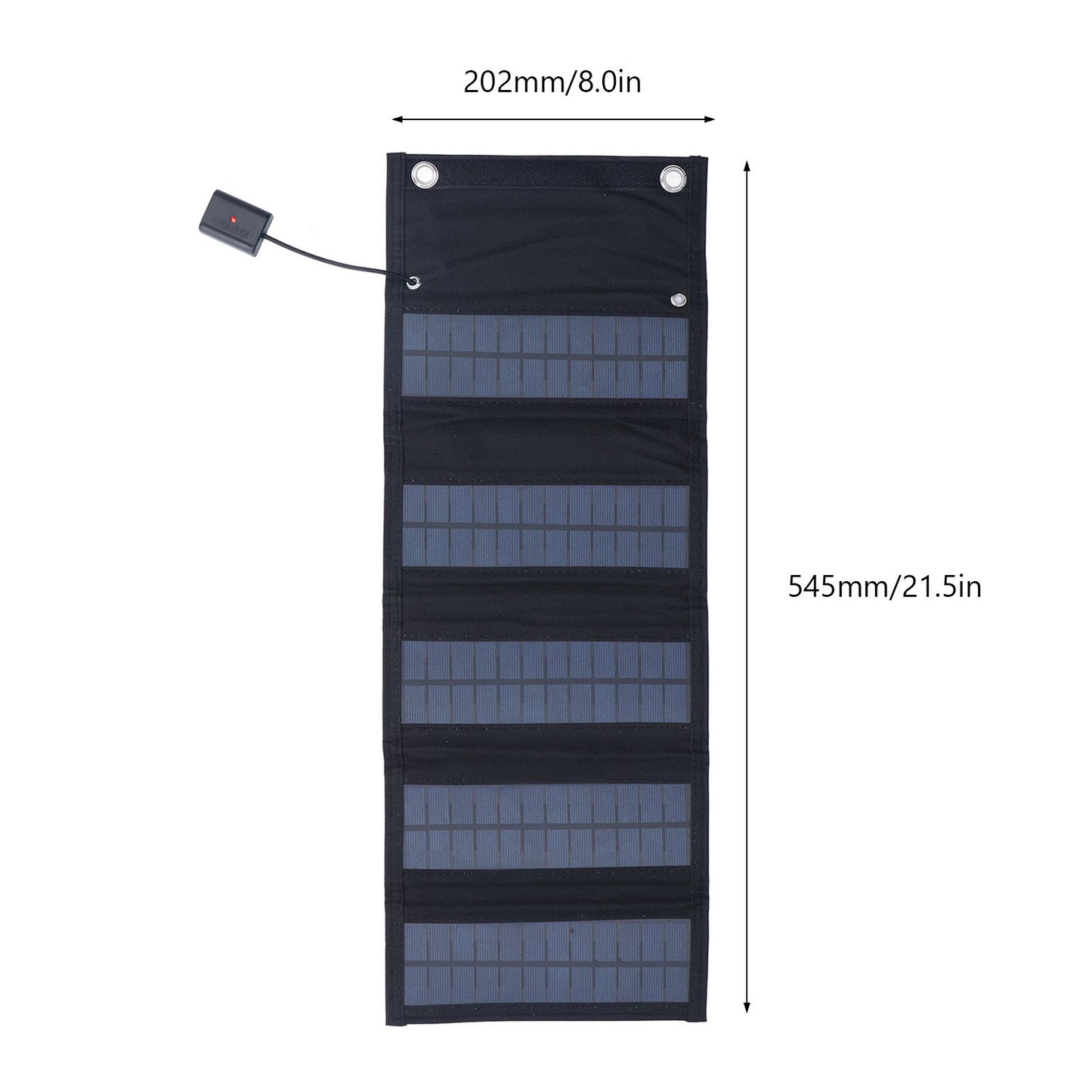 9W Solar Panel Portable Foldable Green Power High Conversion Rate Black Solar Panel Charger for Outdoor Hiking V1294-YM0523-3114220045211