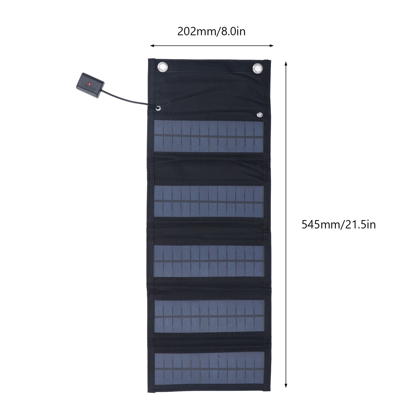 9W Solar Panel Portable Foldable Green Power High Conversion Rate Black Solar Panel Charger for Outdoor Hiking V1294-YM0523-3114220045211