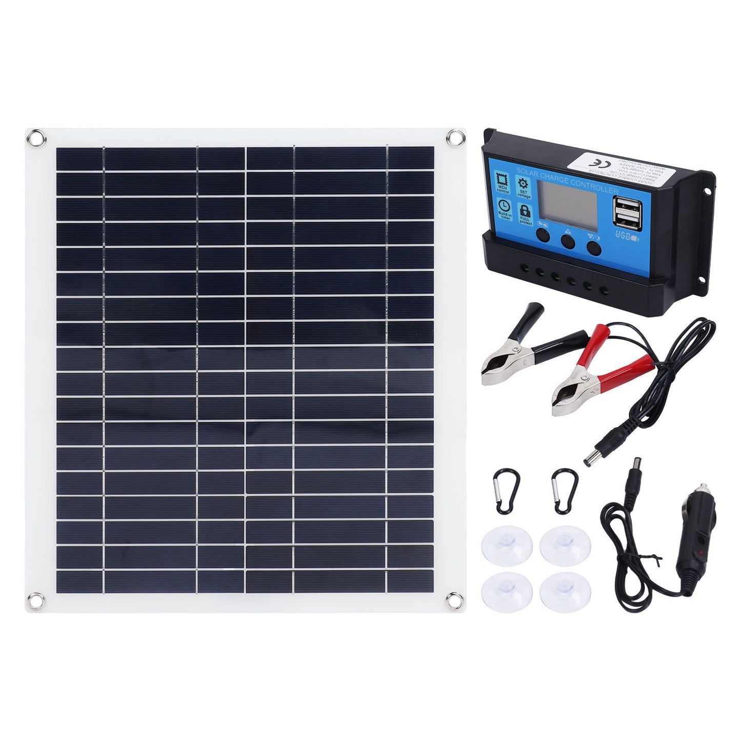 Solar Panel Kit 100W Photovoltaic 20W Portable Foldable Solar Charger with 100A Controller for Mobile Phone V1294-YM0523-3114220045411