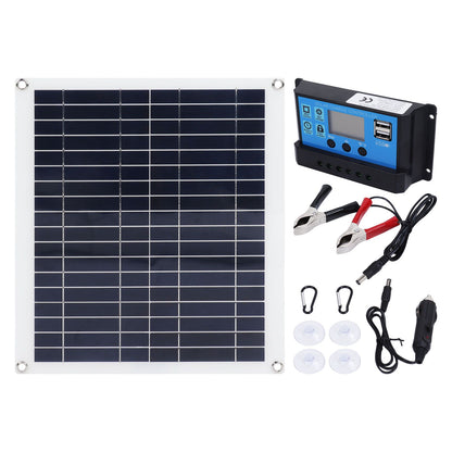 Solar Panel Kit 100W Photovoltaic 20W Portable Foldable Solar Charger with 100A Controller for Mobile Phone V1294-YM0523-3114220045411