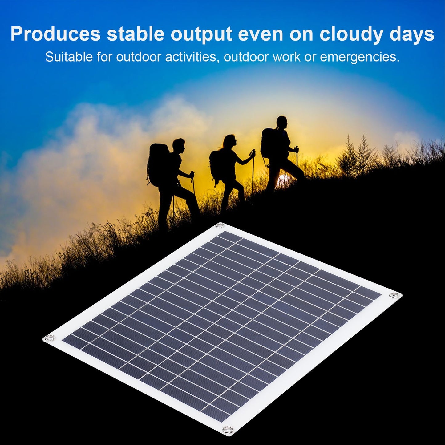 Solar Panel Kit 100W Photovoltaic 20W Portable Foldable Solar Charger with 100A Controller for Mobile Phone V1294-YM0523-3114220045411
