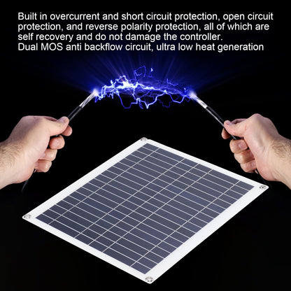 Solar Panel Kit 100W Photovoltaic 20W Portable Foldable Solar Charger with 100A Controller for Mobile Phone V1294-YM0523-3114220045411