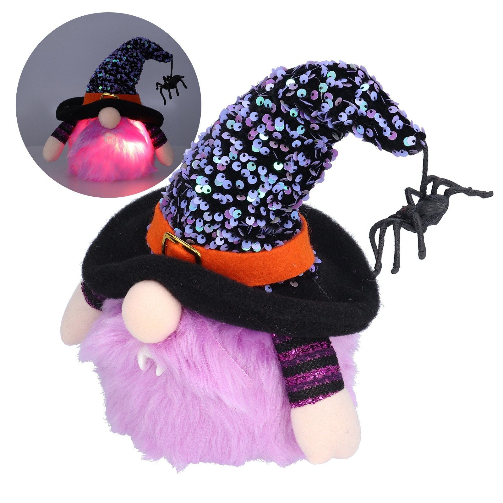 Halloween Decorations Illuminated Dwarf Ornaments Halloween Glowing Faceless Doll for Christmas Thanksgiving V1294-YM0523-3115210138712