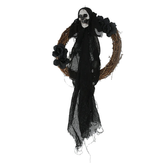 Halloween Ghosts Wreath Front Door Hanging Wreath Ghosts House Decoration Props Halloween Ornaments for V1294-YM0523-3115210139411