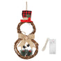 LED Christmas Snowman Wreath Christmas Door Decoration with Light for Home Decorations V1294-YM0523-3115210163011
