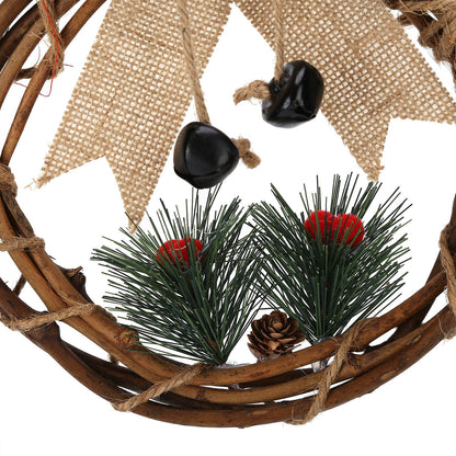 LED Christmas Snowman Wreath Christmas Door Decoration with Light for Home Decorations V1294-YM0523-3115210163011