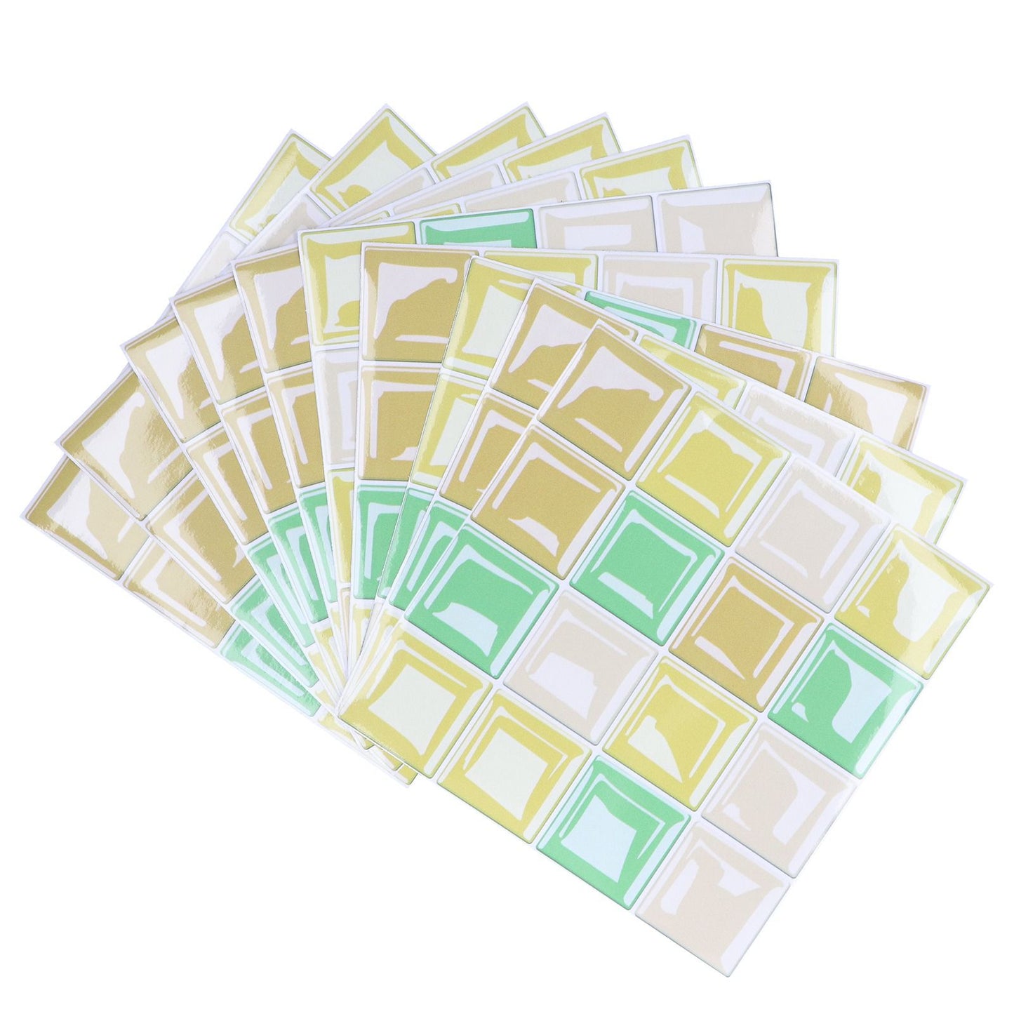 10 Packs Tile Sticker Waterproof Self Adhesive Mosaic Tile Sticker for Kitchen Floor Wall V1294-YM0523-3115210164411