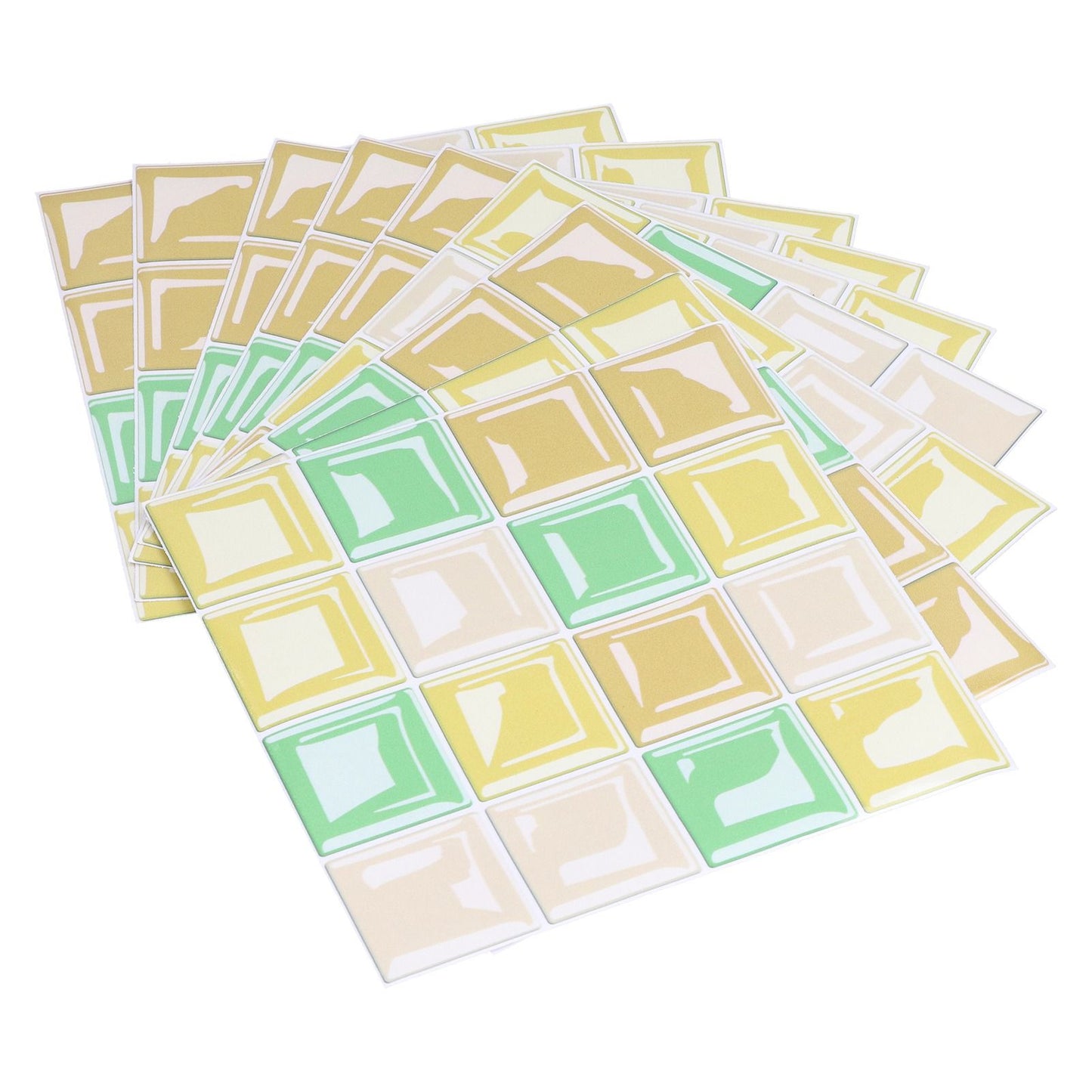 10 Packs Tile Sticker Waterproof Self Adhesive Mosaic Tile Sticker for Kitchen Floor Wall V1294-YM0523-3115210164411
