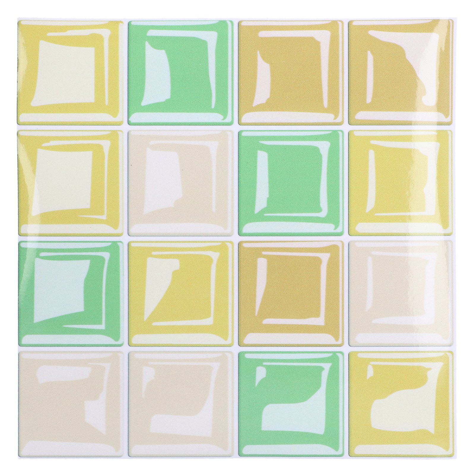 10 Packs Tile Sticker Waterproof Self Adhesive Mosaic Tile Sticker for Kitchen Floor Wall V1294-YM0523-3115210164411