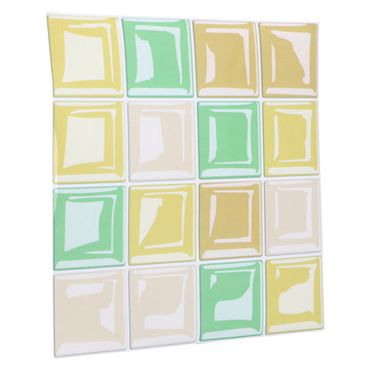 10 Packs Tile Sticker Waterproof Self Adhesive Mosaic Tile Sticker for Kitchen Floor Wall V1294-YM0523-3115210164411
