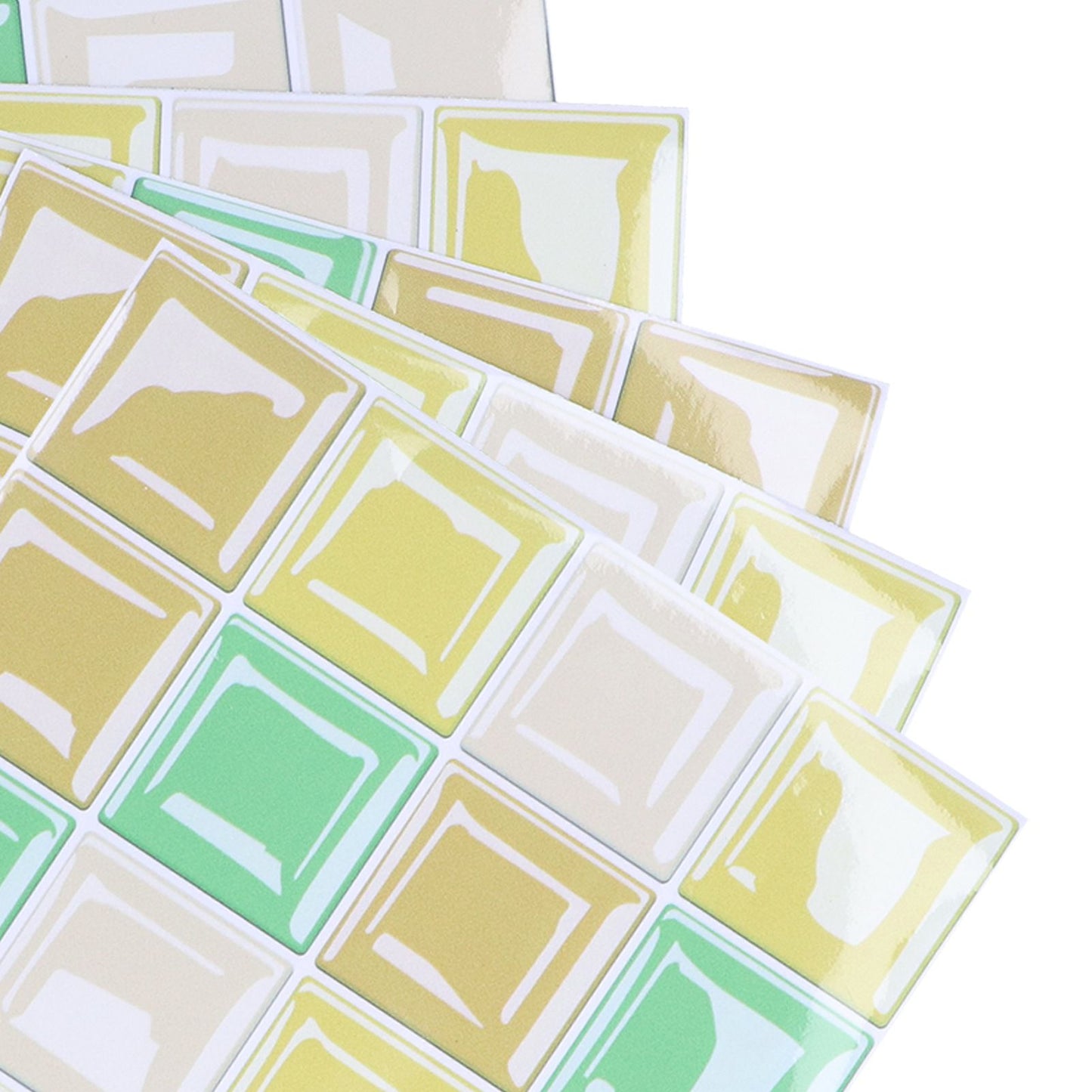 10 Packs Tile Sticker Waterproof Self Adhesive Mosaic Tile Sticker for Kitchen Floor Wall V1294-YM0523-3115210164411