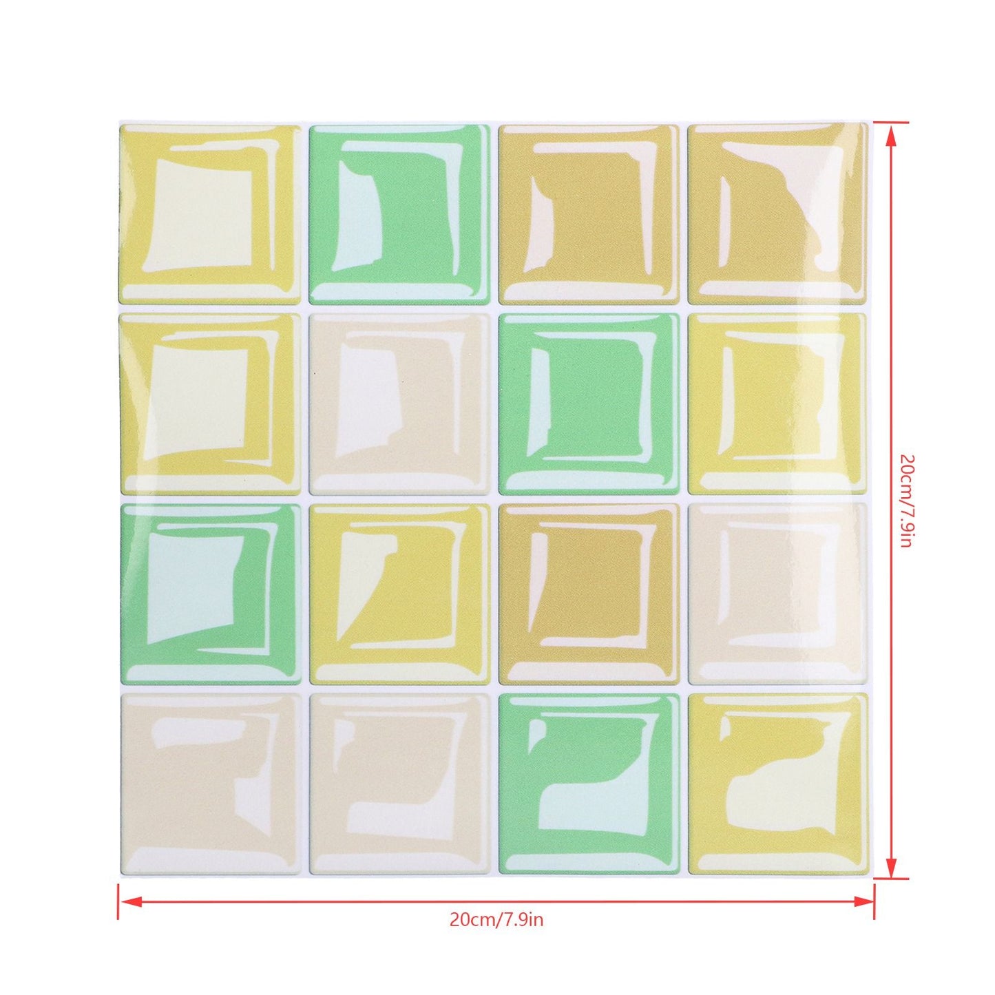 10 Packs Tile Sticker Waterproof Self Adhesive Mosaic Tile Sticker for Kitchen Floor Wall V1294-YM0523-3115210164411