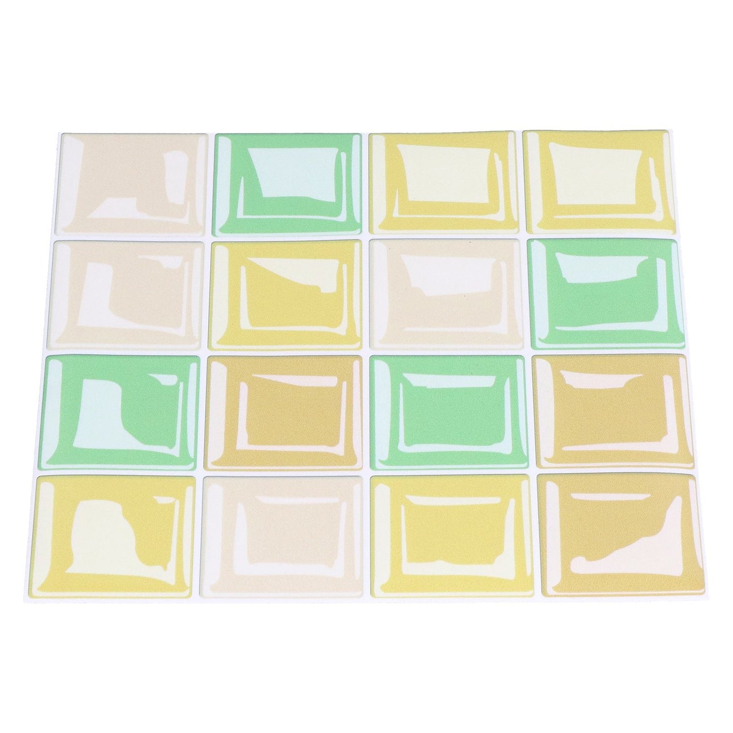 10 Packs Tile Sticker Waterproof Self Adhesive Mosaic Tile Sticker for Kitchen Floor Wall V1294-YM0523-3115210164411