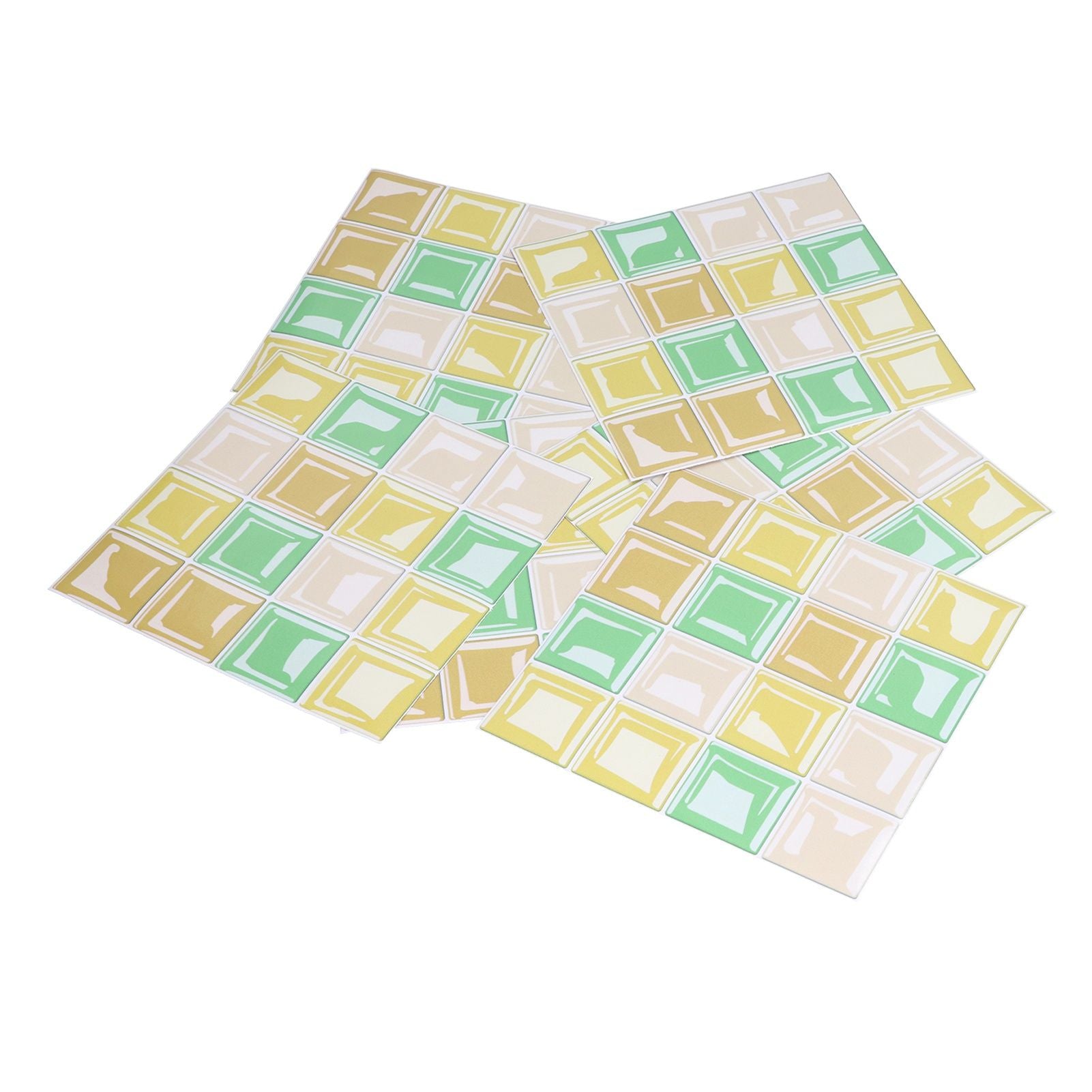 10 Packs Tile Sticker Waterproof Self Adhesive Mosaic Tile Sticker for Kitchen Floor Wall V1294-YM0523-3115210164411