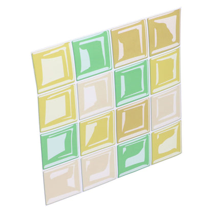 10 Packs Tile Sticker Waterproof Self Adhesive Mosaic Tile Sticker for Kitchen Floor Wall V1294-YM0523-3115210164411
