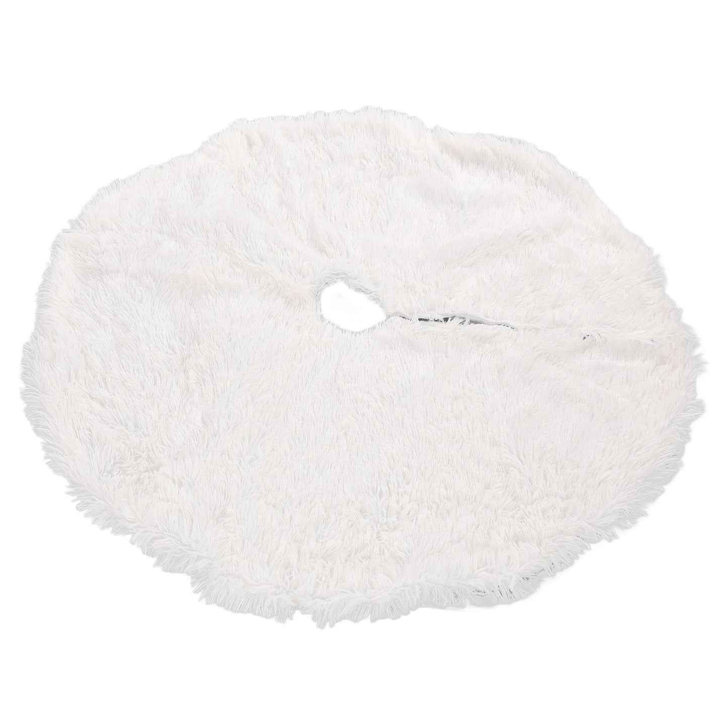 White Christmas Tree Skirts Sophisticated Dense Environmentally Friendly Plush Luxury ChristmasTree SkirtL V1294-YM0523-3115210177712