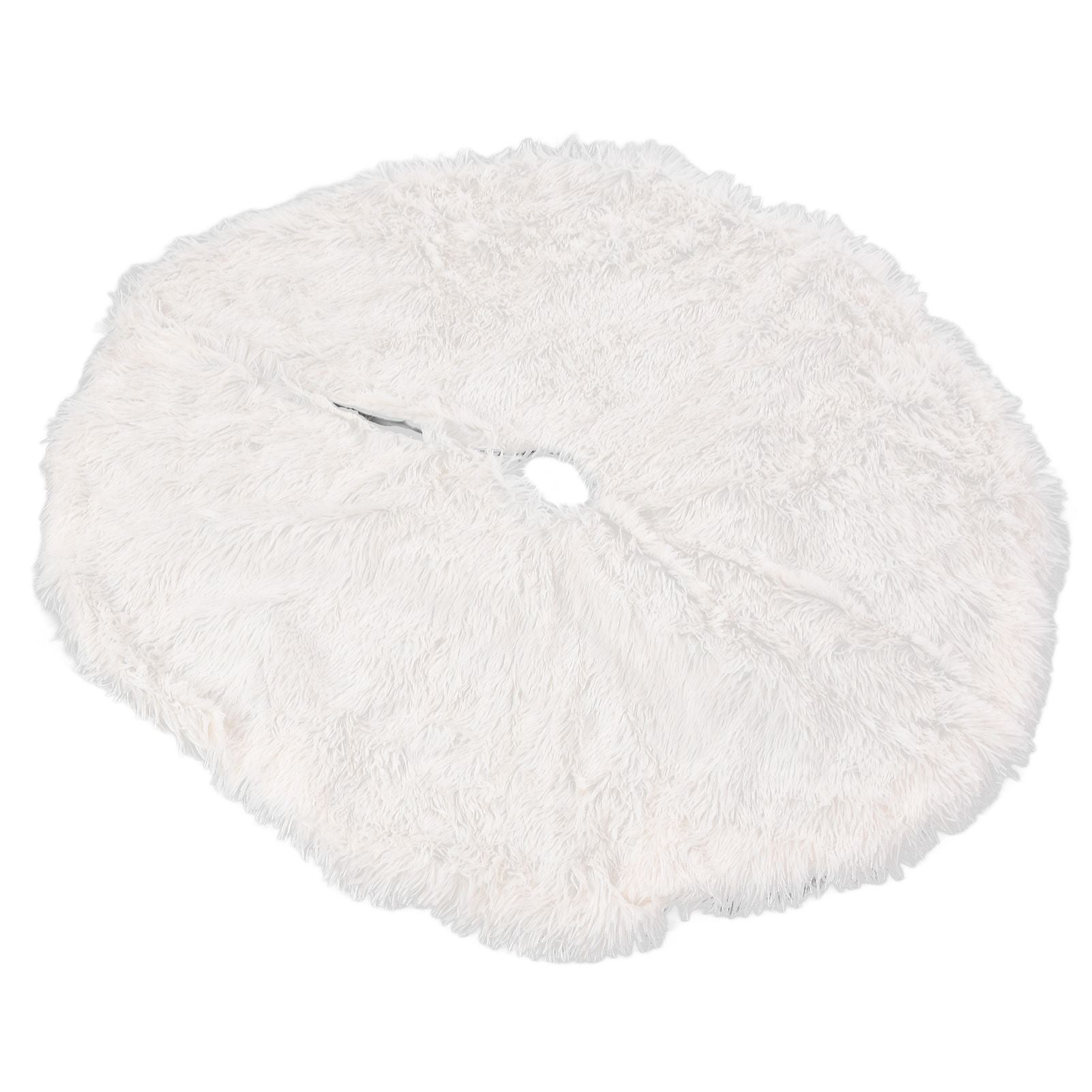 White Christmas Tree Skirts Sophisticated Dense Environmentally Friendly Plush Luxury ChristmasTree SkirtL V1294-YM0523-3115210177712