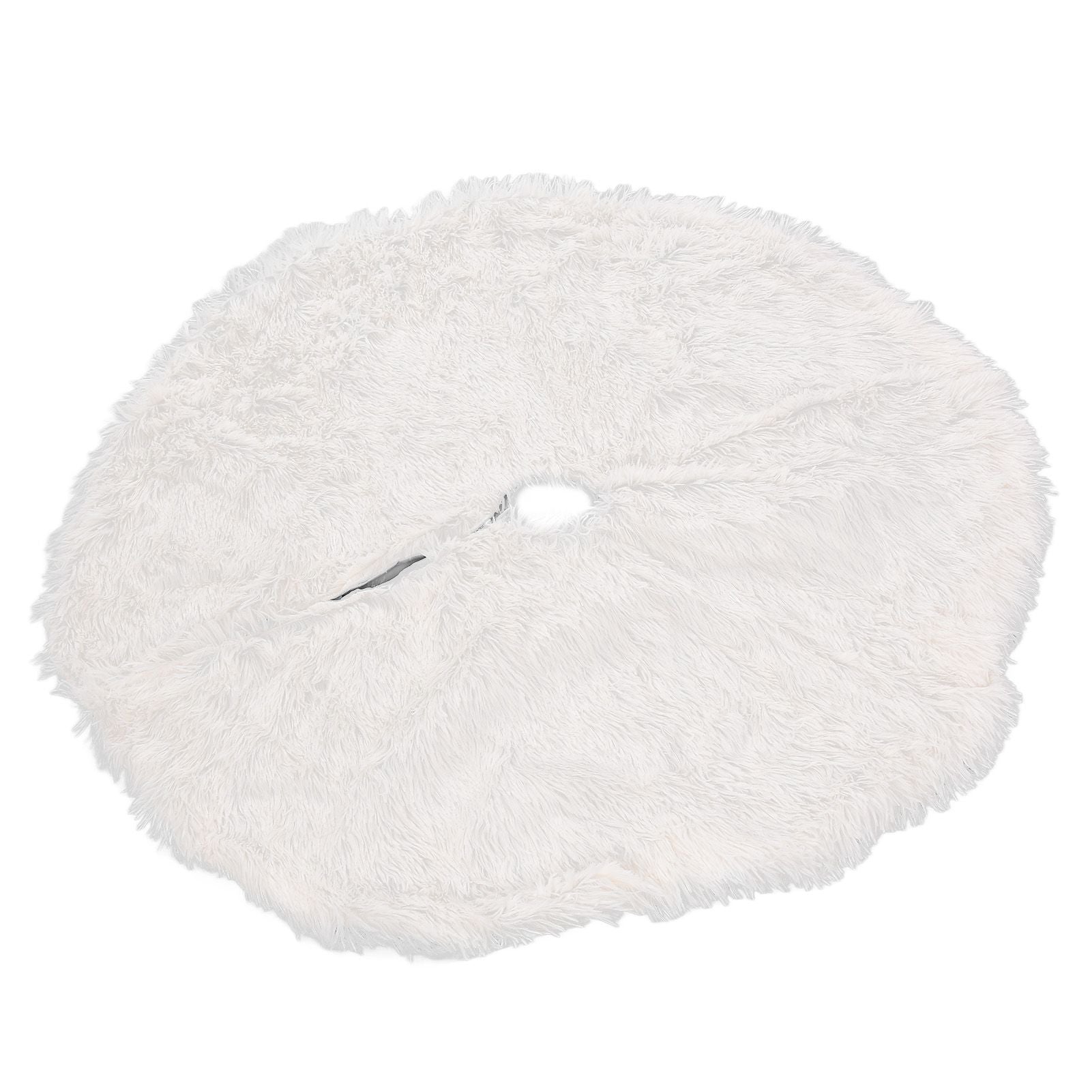 White Christmas Tree Skirts Sophisticated Dense Environmentally Friendly Plush Luxury ChristmasTree SkirtL V1294-YM0523-3115210177712