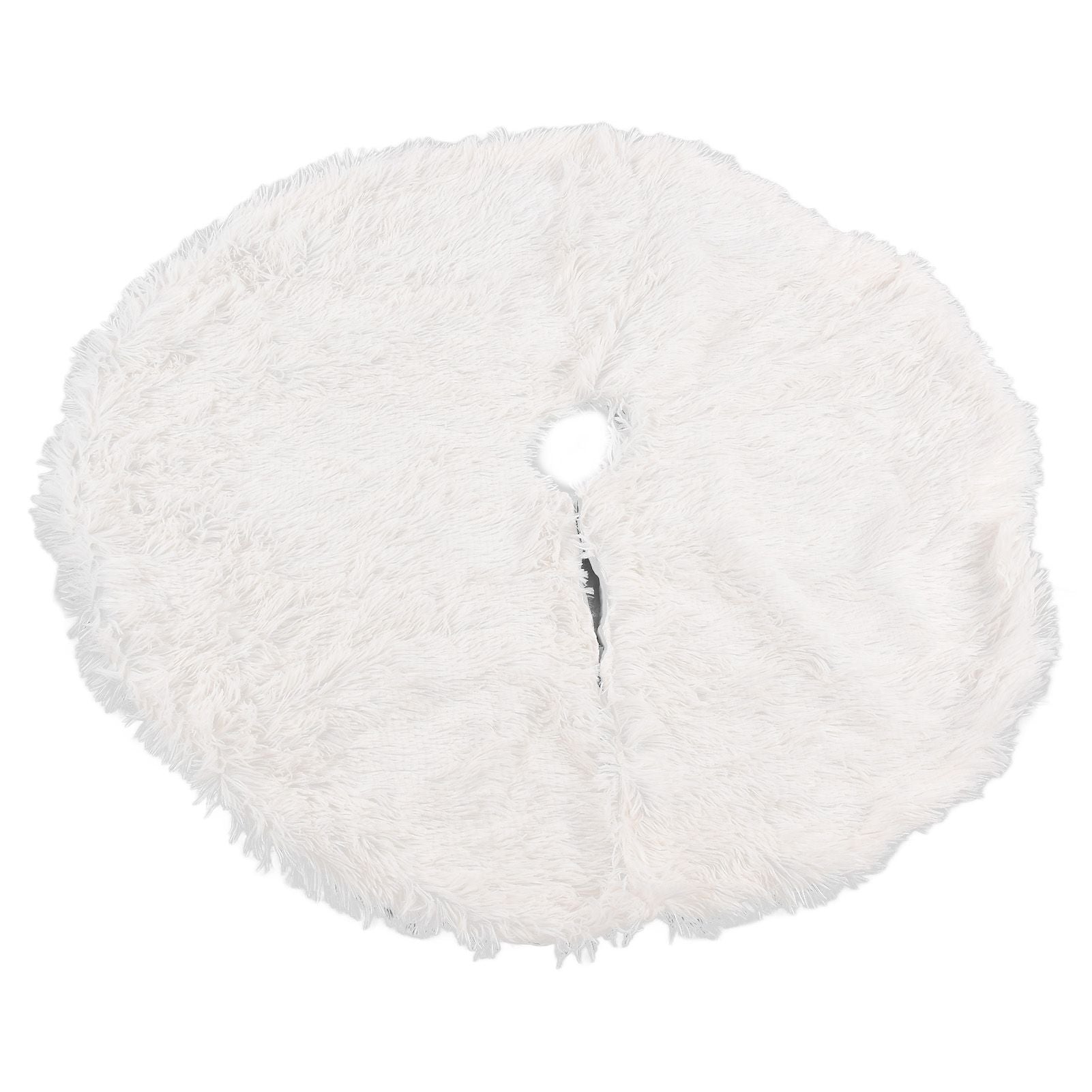 White Christmas Tree Skirts Sophisticated Dense Environmentally Friendly Plush Luxury ChristmasTree SkirtL V1294-YM0523-3115210177712
