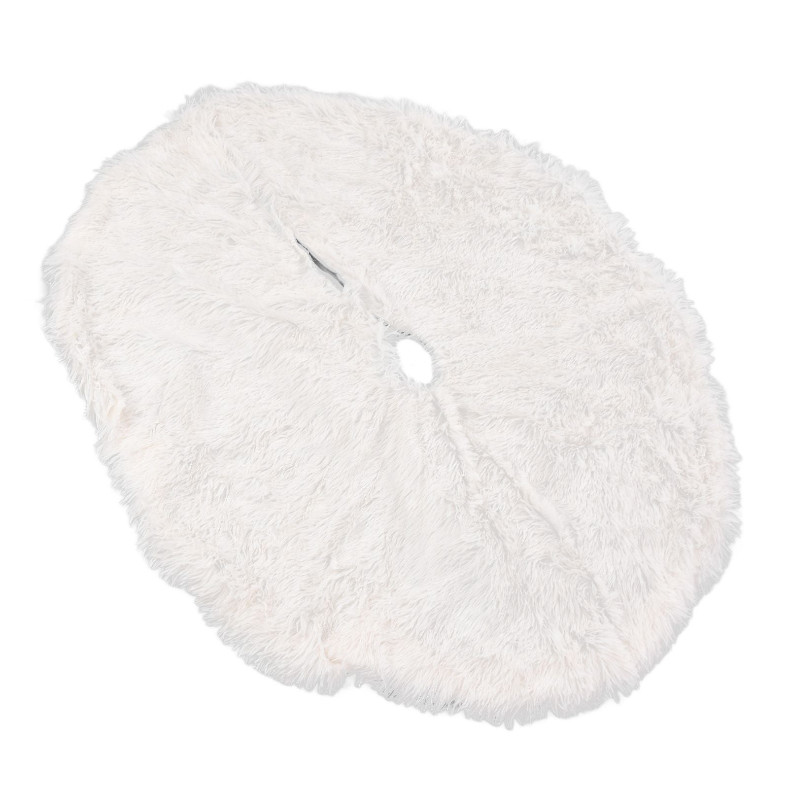 White Christmas Tree Skirts Sophisticated Dense Environmentally Friendly Plush Luxury ChristmasTree SkirtL V1294-YM0523-3115210177712