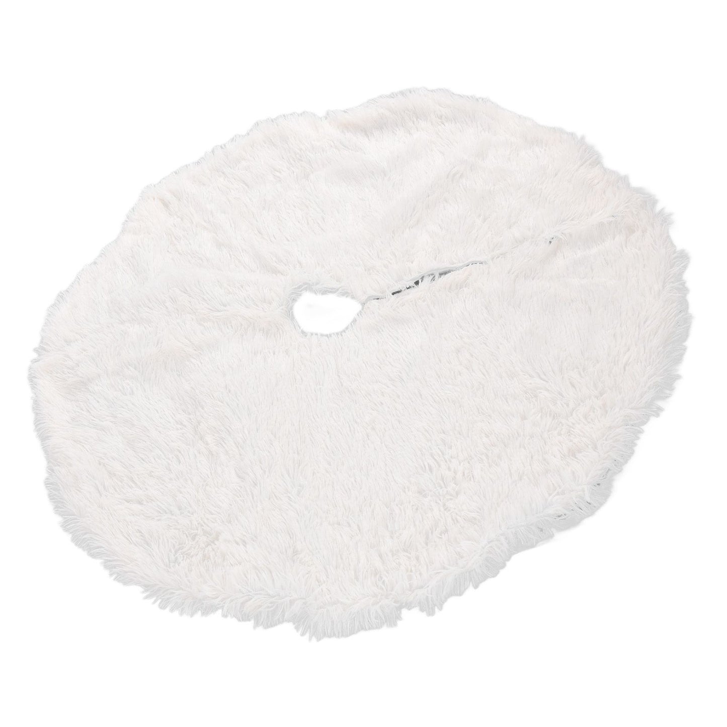 White Christmas Tree Skirts Sophisticated Dense Environmentally Friendly Plush Luxury ChristmasTree SkirtL V1294-YM0523-3115210177712