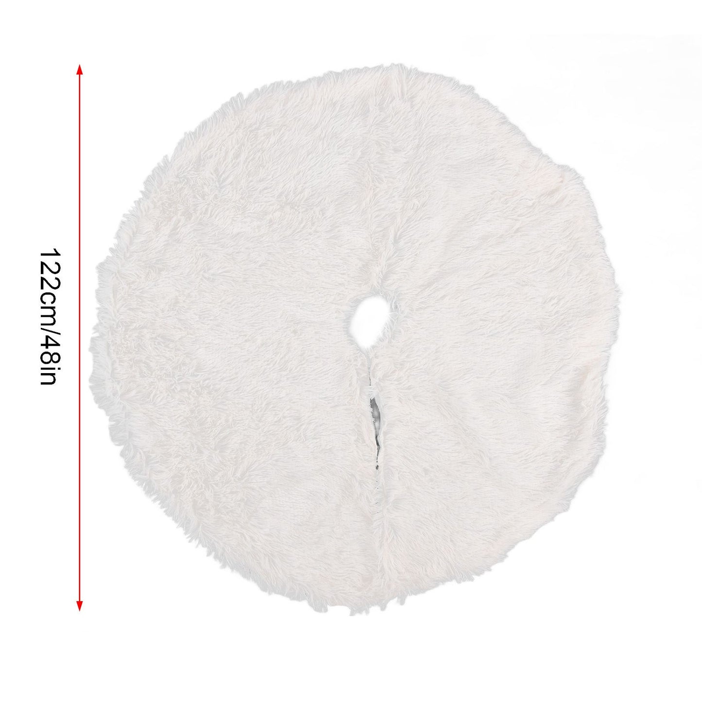 White Christmas Tree Skirts Sophisticated Dense Environmentally Friendly Plush Luxury ChristmasTree SkirtL V1294-YM0523-3115210177712