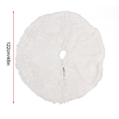 White Christmas Tree Skirts Sophisticated Dense Environmentally Friendly Plush Luxury ChristmasTree SkirtL V1294-YM0523-3115210177712