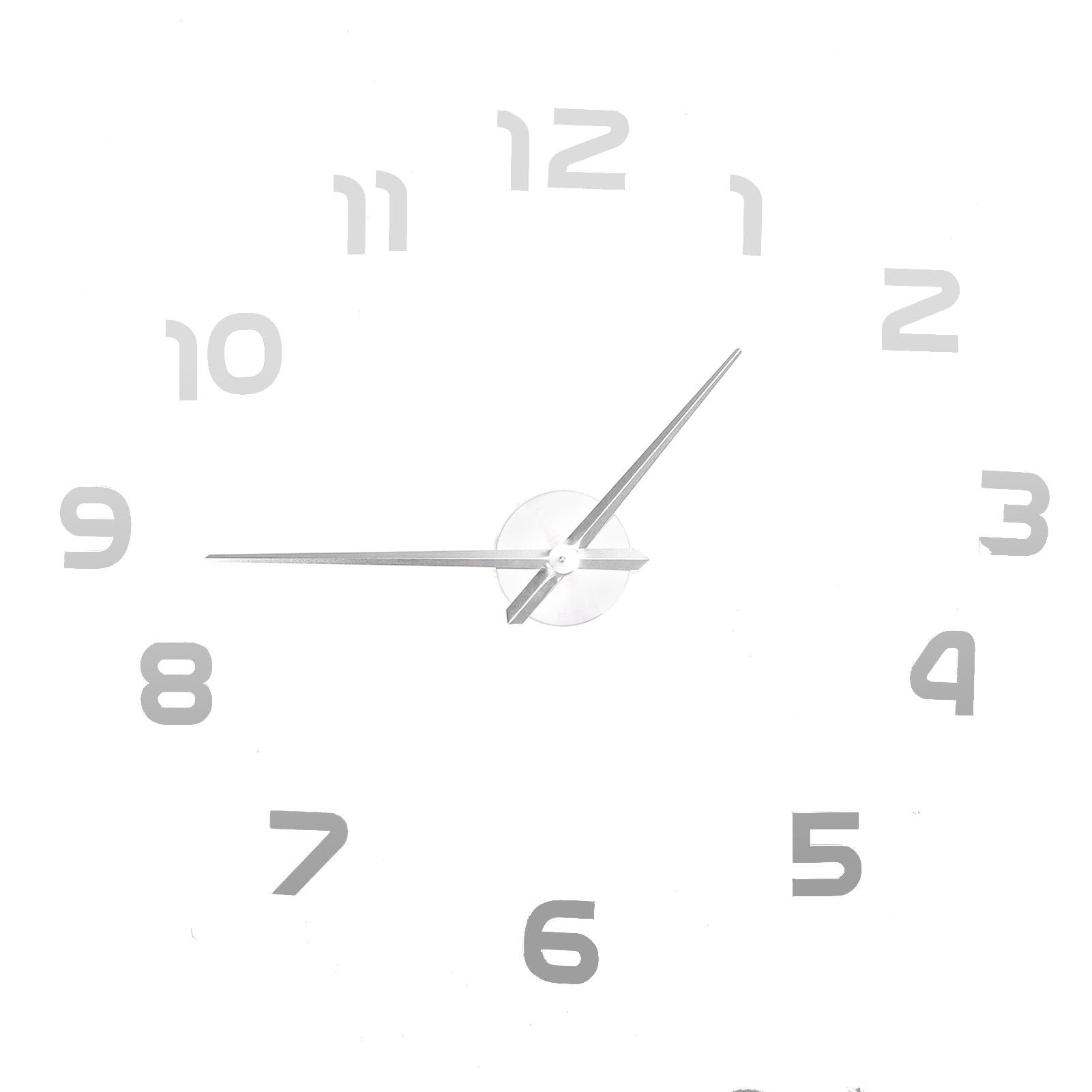 Acrylic Mirror Wall Clock Silent Frameless DIY Self Adhesive Wall Clock for Office Home V1294-YM0523-3115210179411