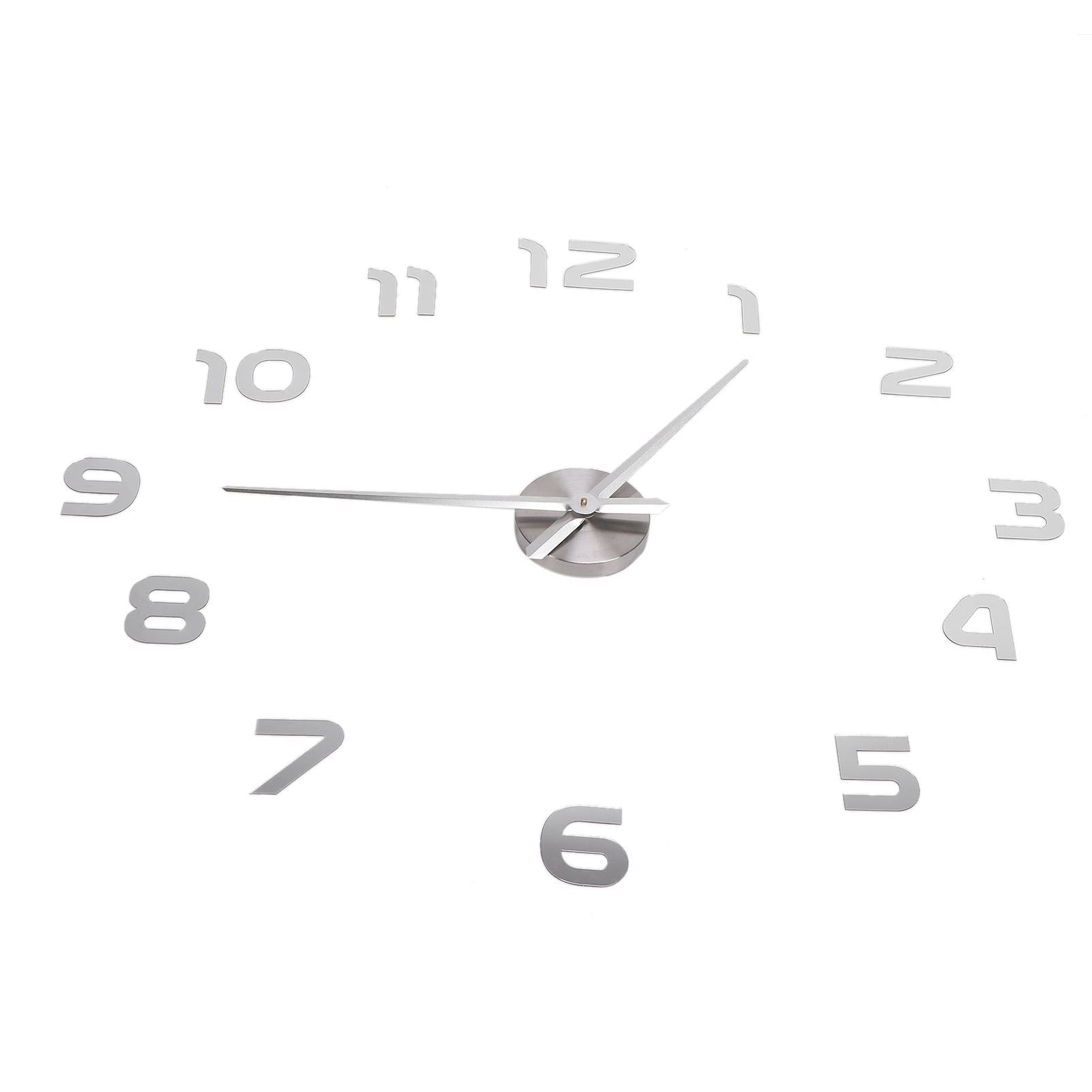 Acrylic Mirror Wall Clock Silent Frameless DIY Self Adhesive Wall Clock for Office Home V1294-YM0523-3115210179411
