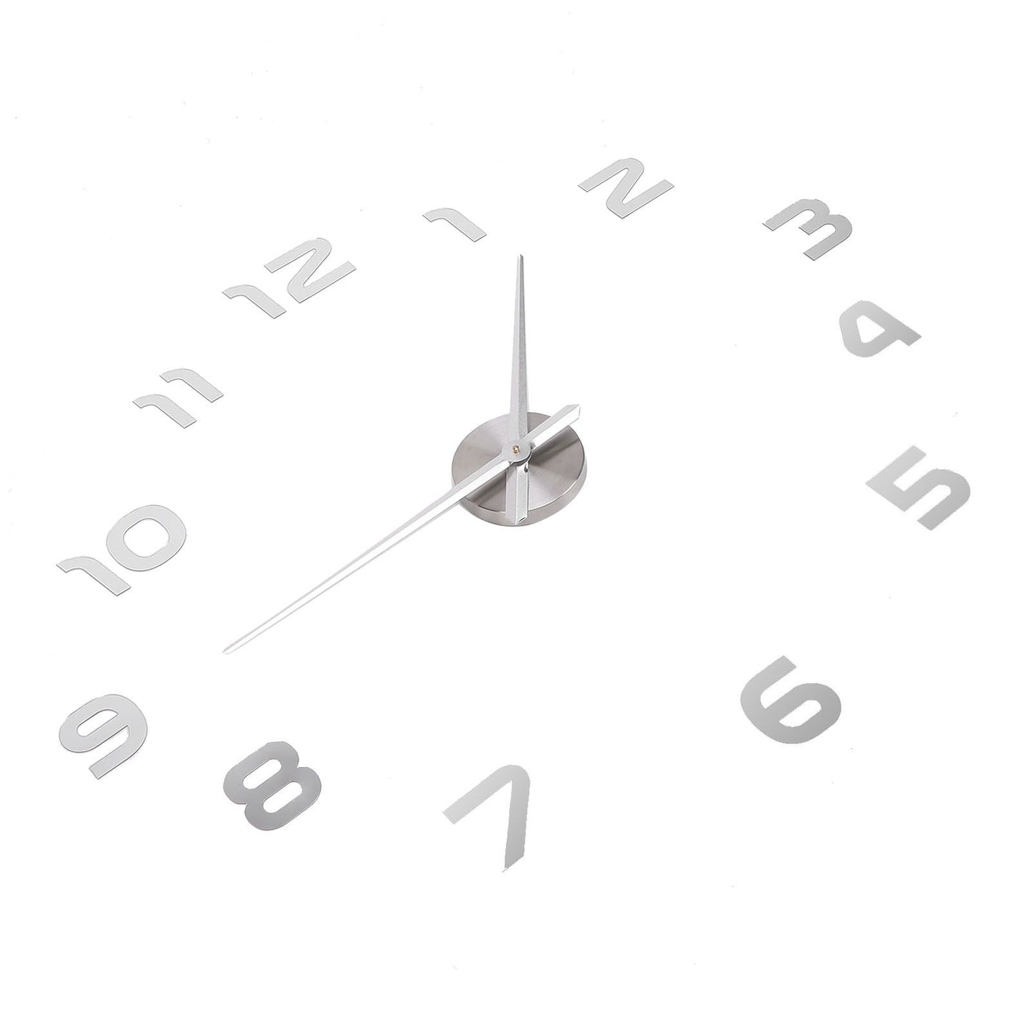 Acrylic Mirror Wall Clock Silent Frameless DIY Self Adhesive Wall Clock for Office Home V1294-YM0523-3115210179411