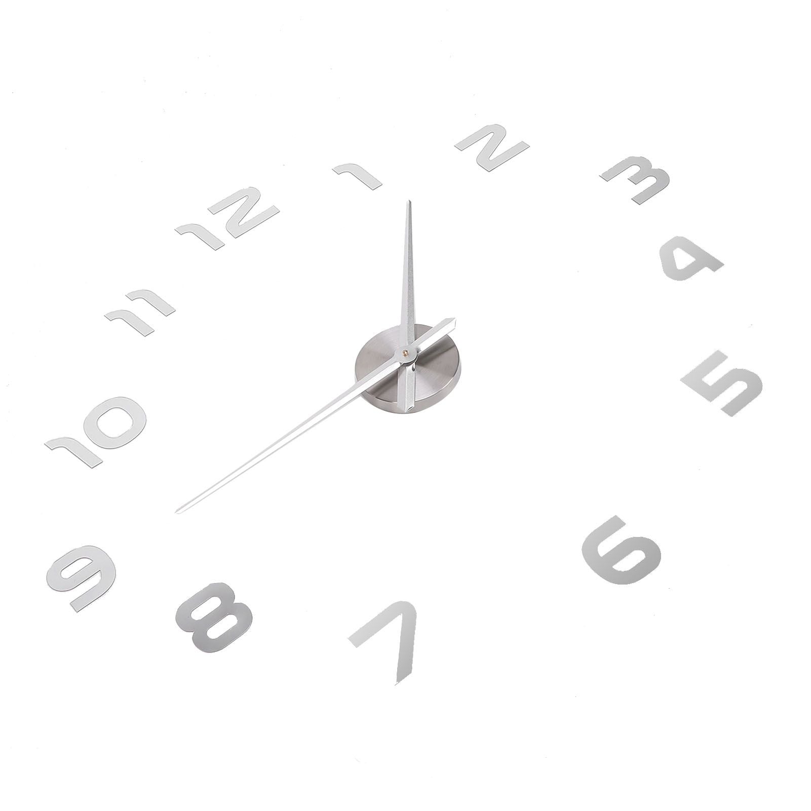 Acrylic Mirror Wall Clock Silent Frameless DIY Self Adhesive Wall Clock for Office Home V1294-YM0523-3115210179411