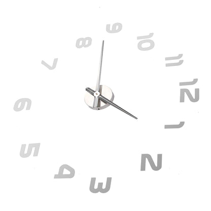 Acrylic Mirror Wall Clock Silent Frameless DIY Self Adhesive Wall Clock for Office Home V1294-YM0523-3115210179411