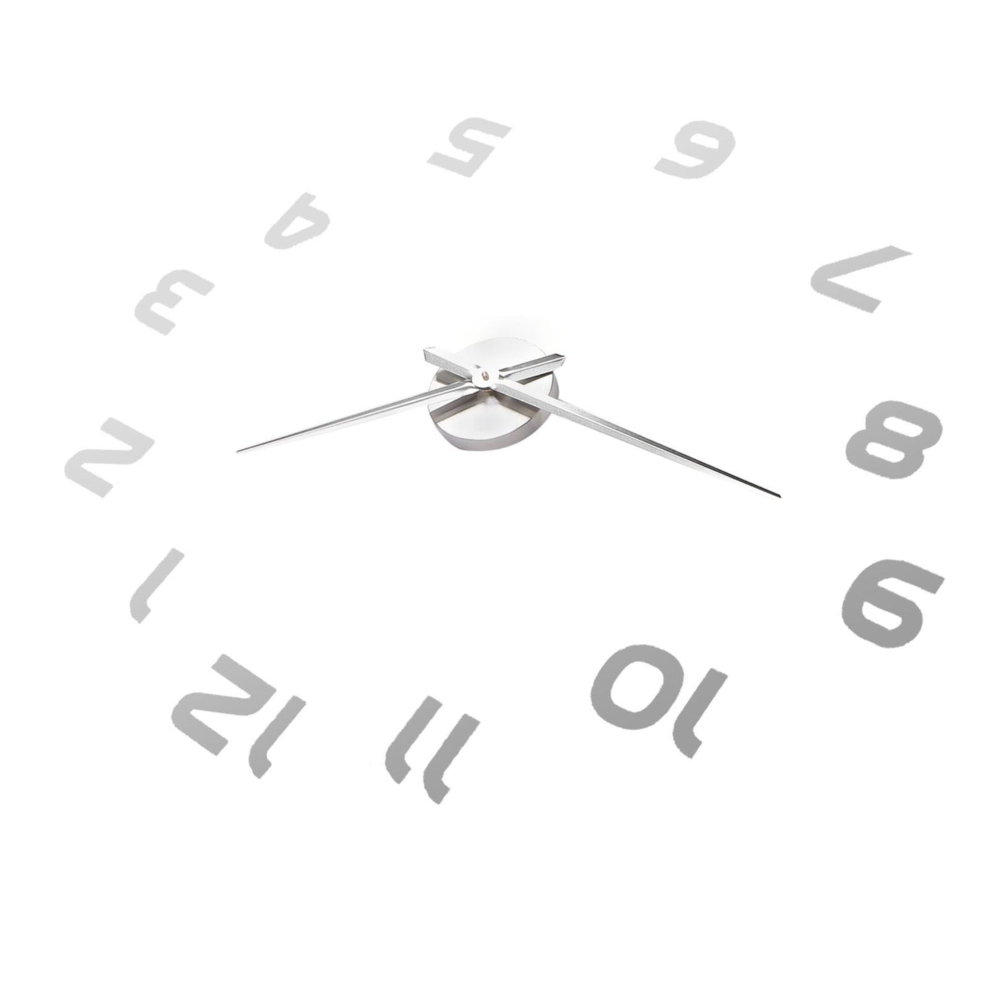 Acrylic Mirror Wall Clock Silent Frameless DIY Self Adhesive Wall Clock for Office Home V1294-YM0523-3115210179411