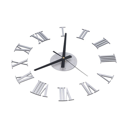 Roman Numerals Design Wall Clock Acrylic Mute Frameless DIY Wall Clock for Home Office V1294-YM0523-3115210179711