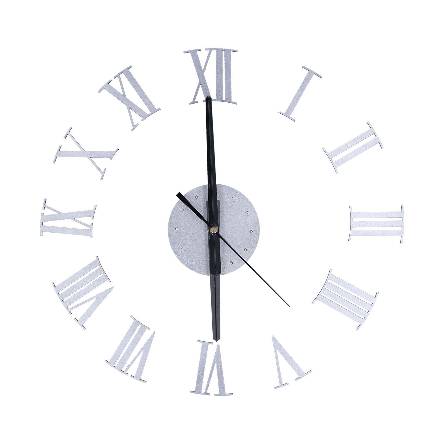 Roman Numerals Design Wall Clock Acrylic Mute Frameless DIY Wall Clock for Home Office V1294-YM0523-3115210179711