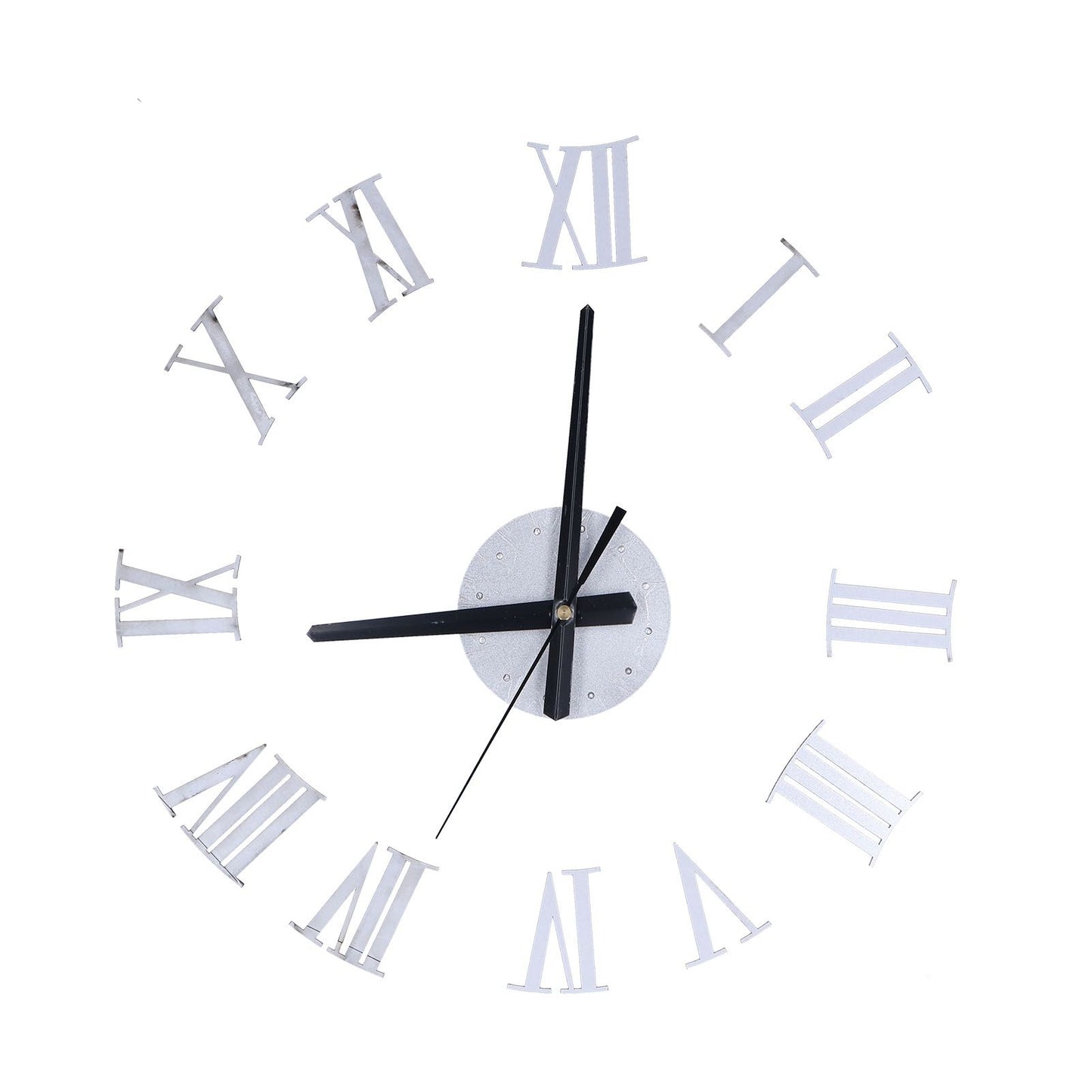 Roman Numerals Design Wall Clock Acrylic Mute Frameless DIY Wall Clock for Home Office V1294-YM0523-3115210179711